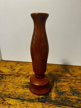Wooden Decorative Pedestal Vase - Brown